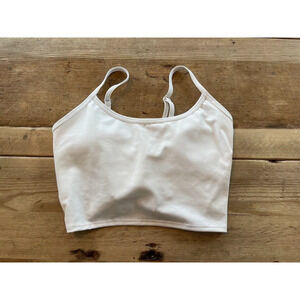 Victoria's Secret White SMALL Ultimate Twist Back Lined Sport Bra